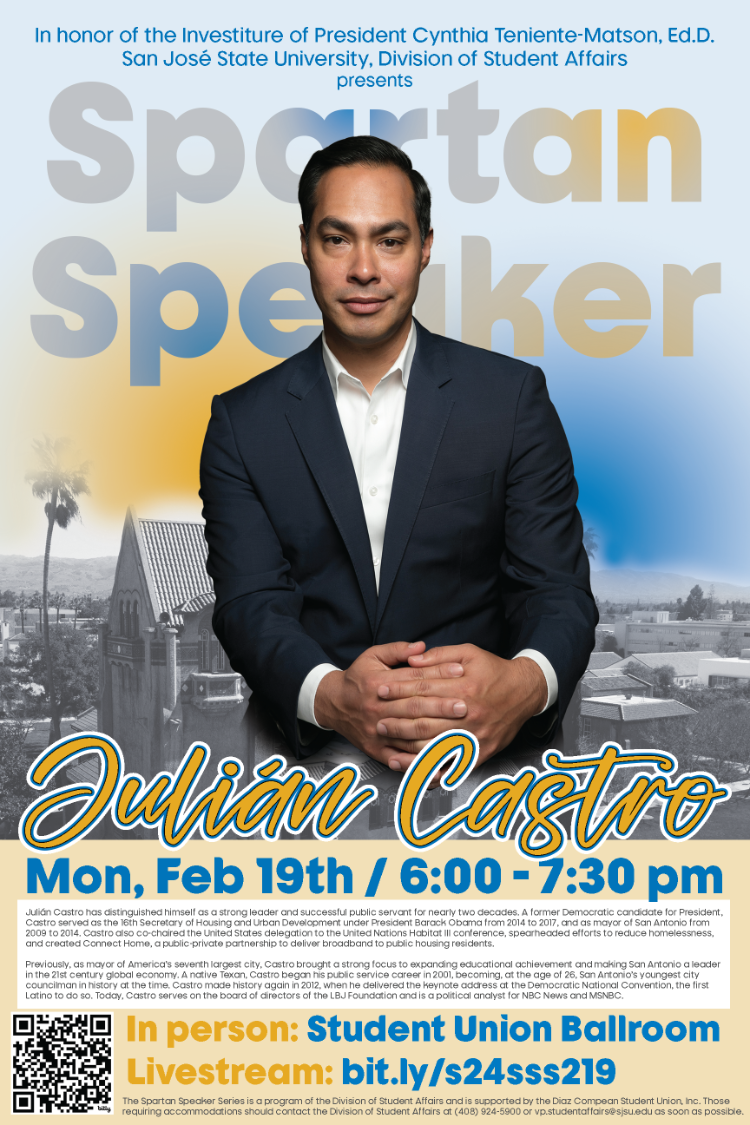 Spartan Speaker Series: Julian Castro on February 19