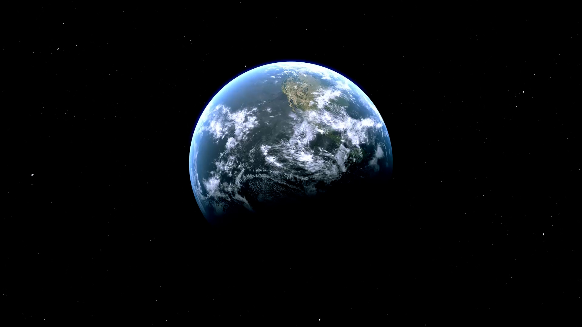 The view of the earth in space.