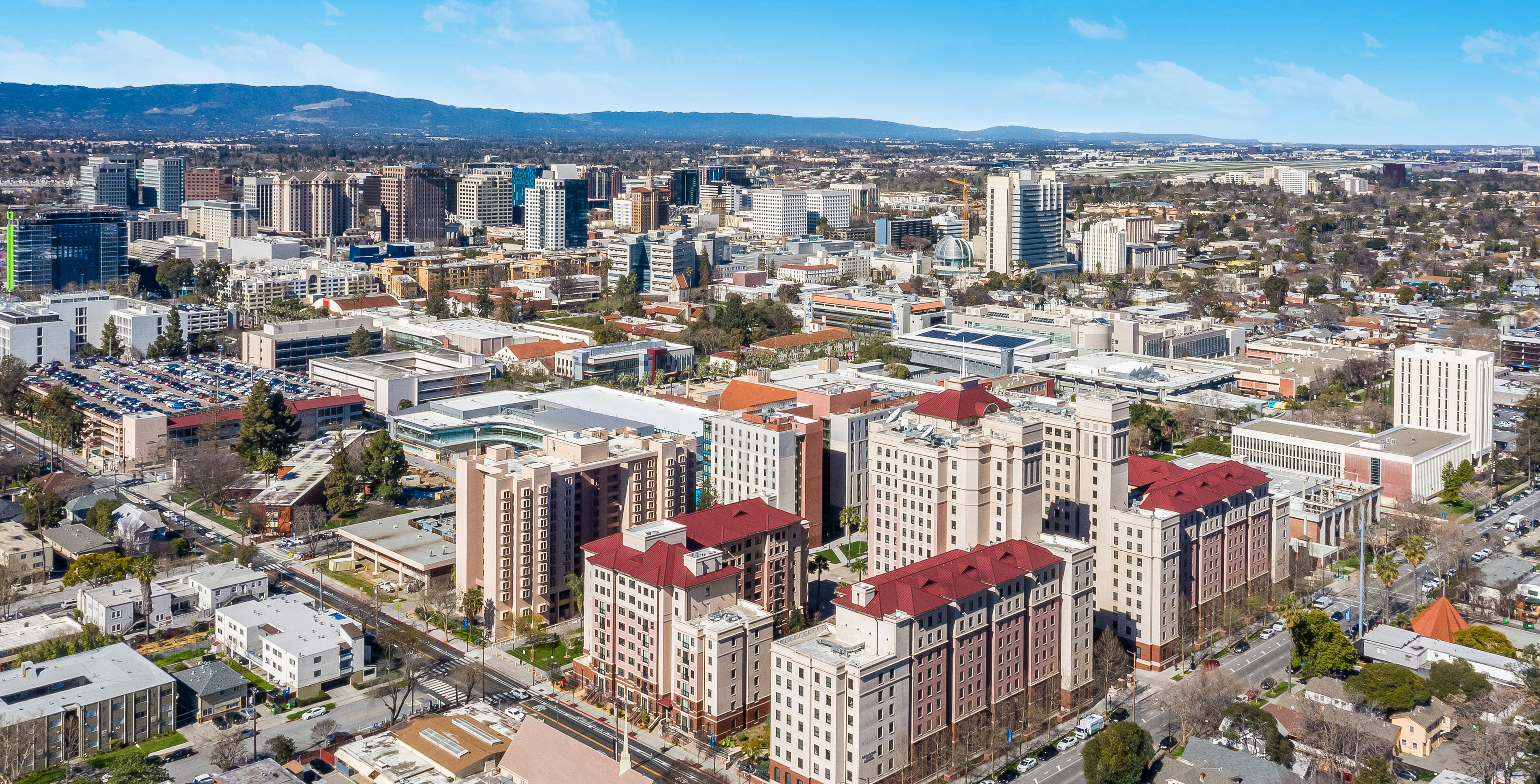 Aerial view of San Jose State
