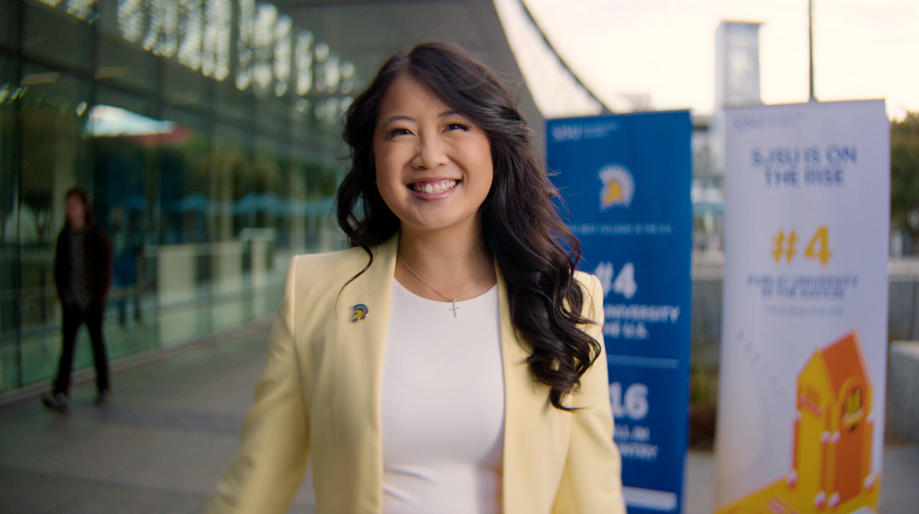 Video still of Nina Chuang in SJSU is on the Rise Video