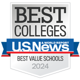 Among the Best Value Schools as evaluated by US News and World Report badge.