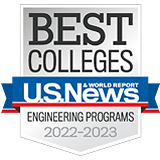 Among the Best Engineering Program as evaluated by US News and World Report badge.