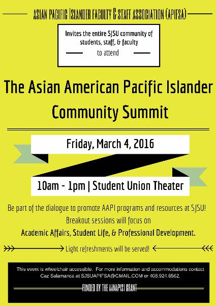 AAPI Community Summit Poster