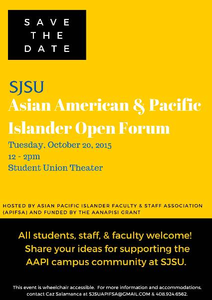 AAPI Open Forum Save the Date Poster