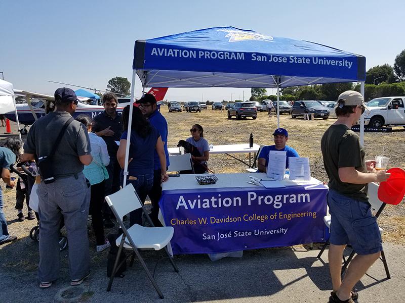 Students at the Reid-Hillview Airport Open House