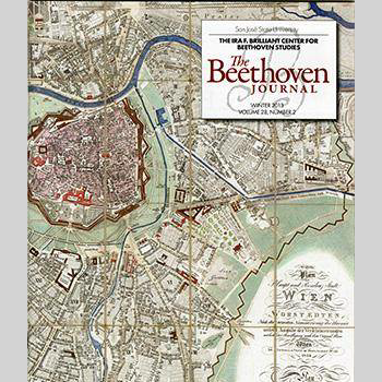 Cover of the Beethoven Journal showing a vintage map of Vienna