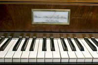 Photograph of the Jakesch fortepiano keyboard