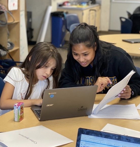CA Fellow Tiffany Helping youth during Cyber Spartans