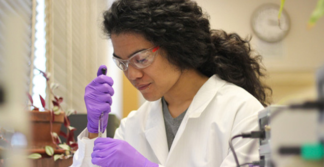 Image of a Student in the Laboratory