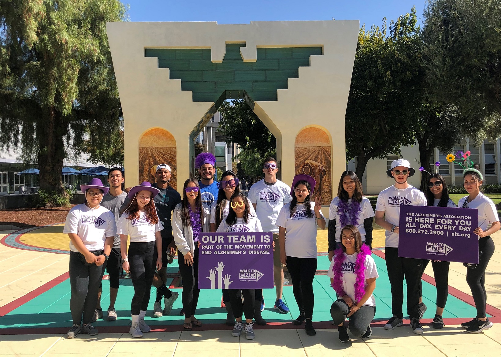 Student affairs committee members participated in the Alzheimer's Walk 2019