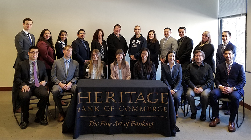 Honors Students at the Heritage Bank 