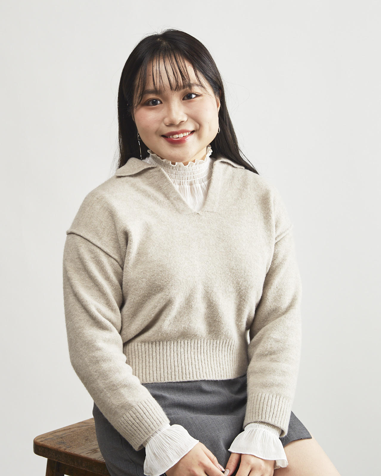 Student posing for headshot