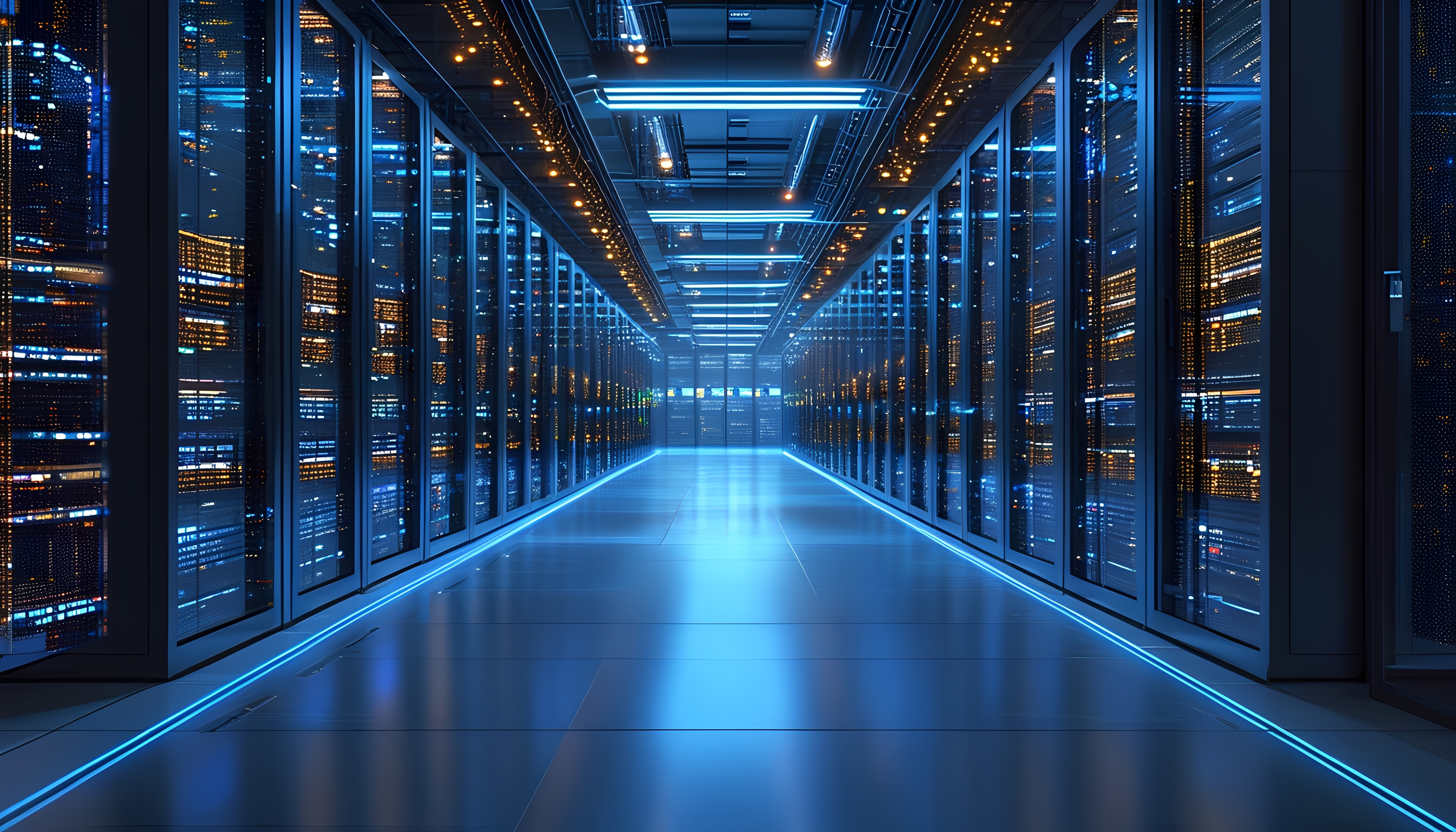 a graphic of a modern server farm