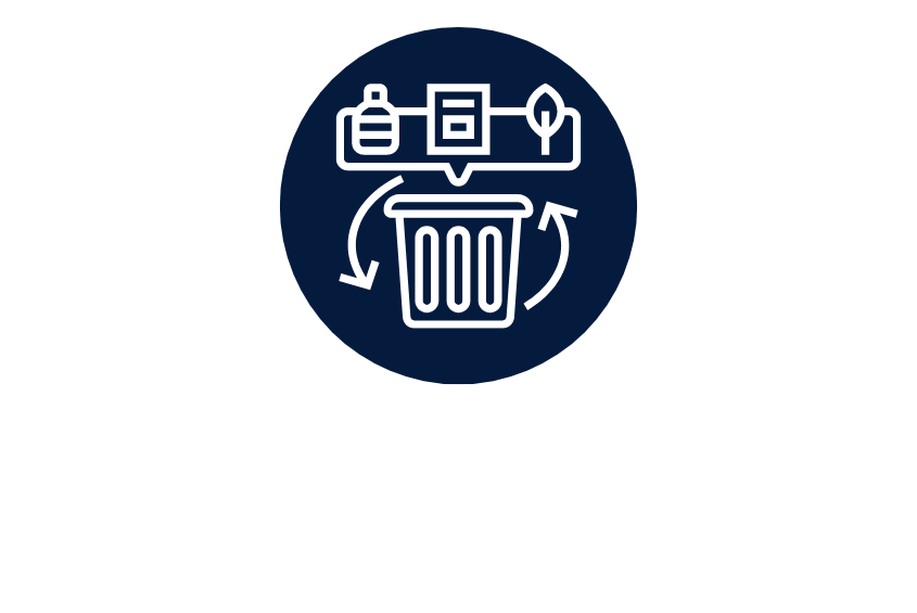 General waste managment icon graphic