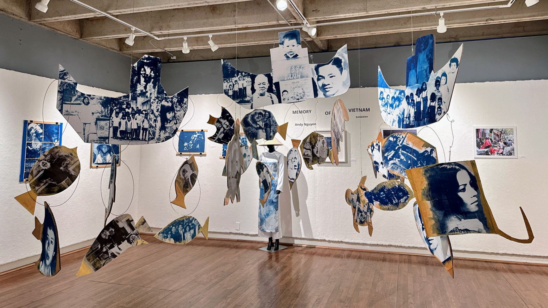 a room of photographs