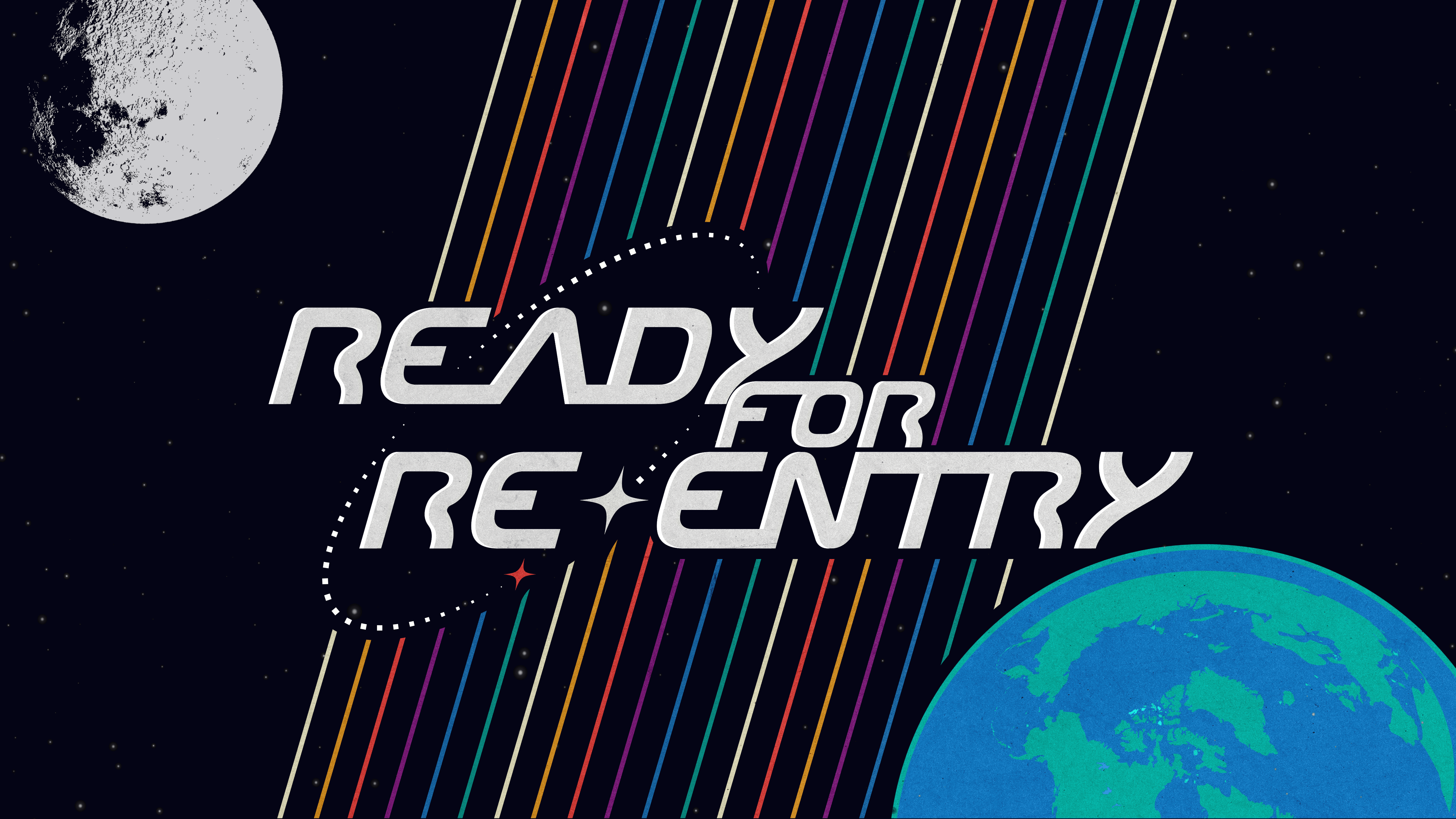 Ready for Re-Entry in space background