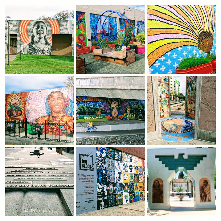 collage of public art