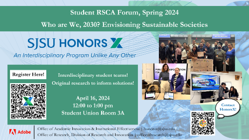 Student RSCA Forum with HonorsX Flyer