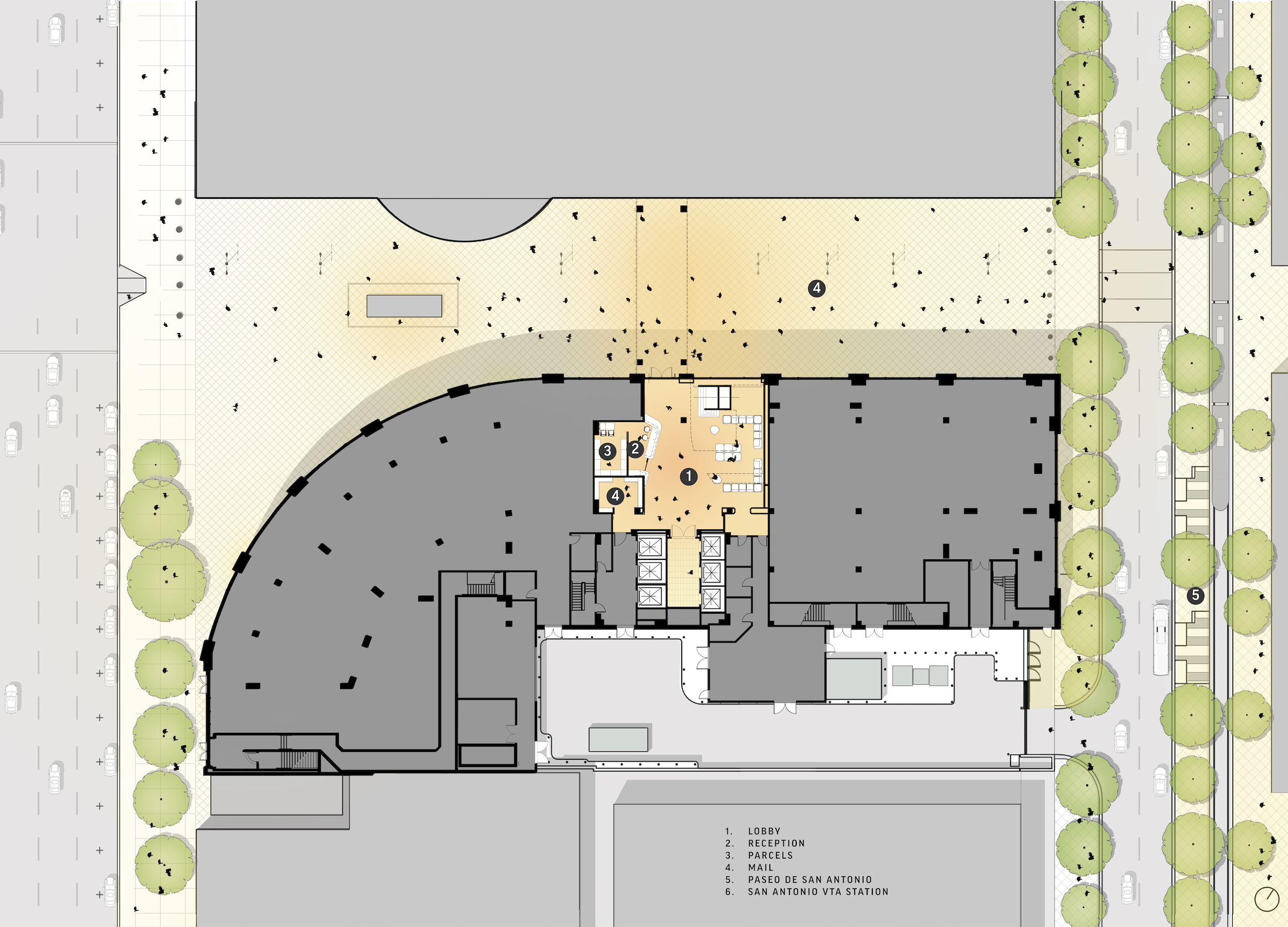 Ground floor plan of Spartan Village on the Paseo