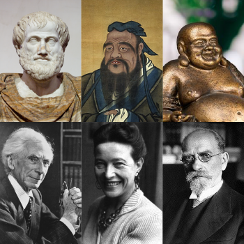 Aristotle, Confucius, Buddha, Edmund Hussel, Simone de Beauvoir, Bertrand Husserl