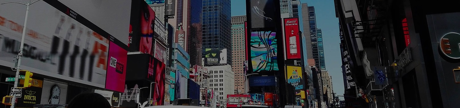Advertisments in Times Square, New York.