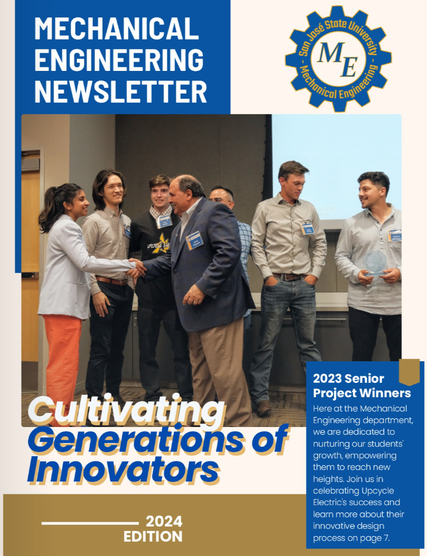 Front page of the 2024 ME Department Newsletter