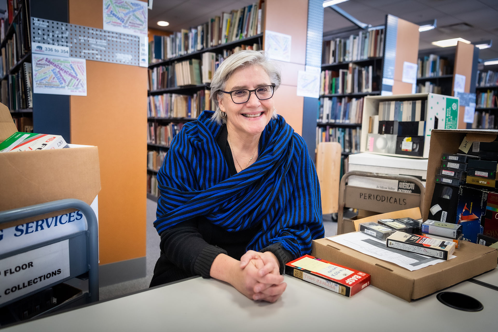 Female librarian