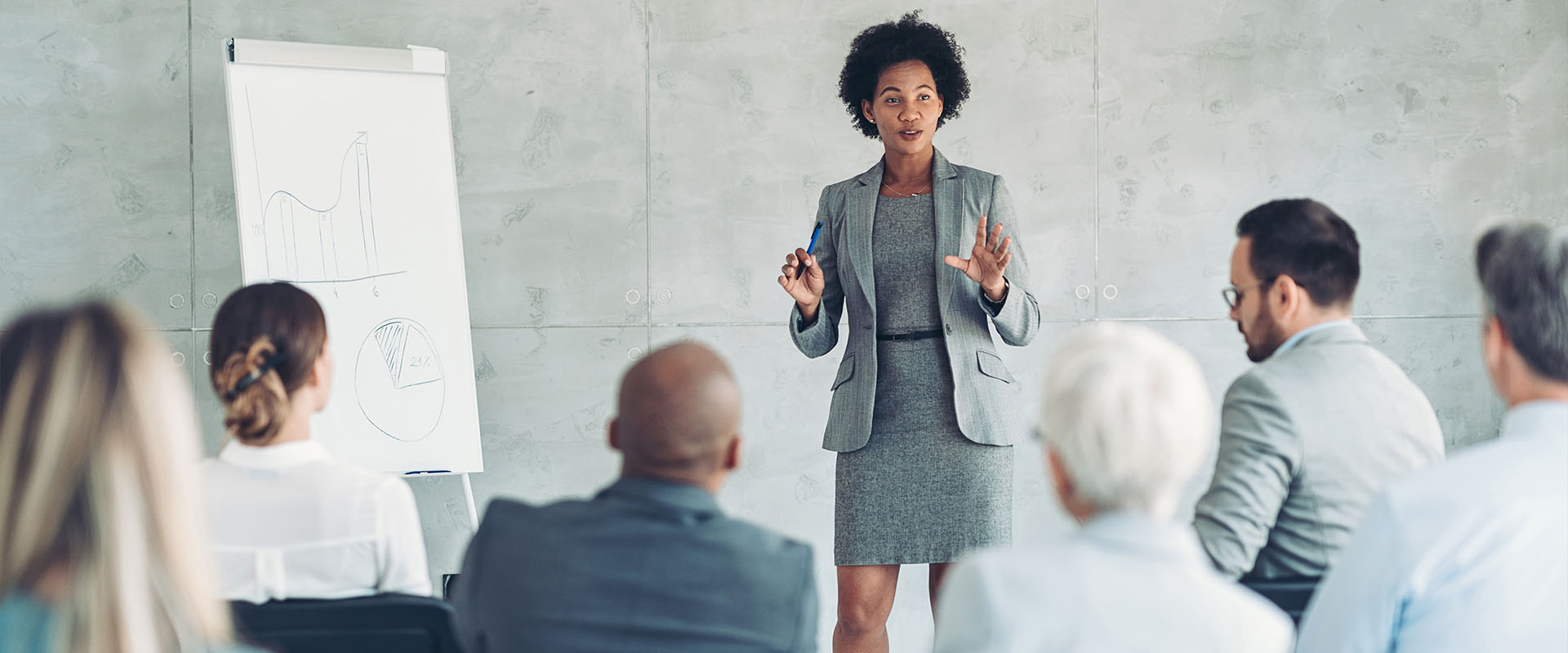 Female instructor leading workshop