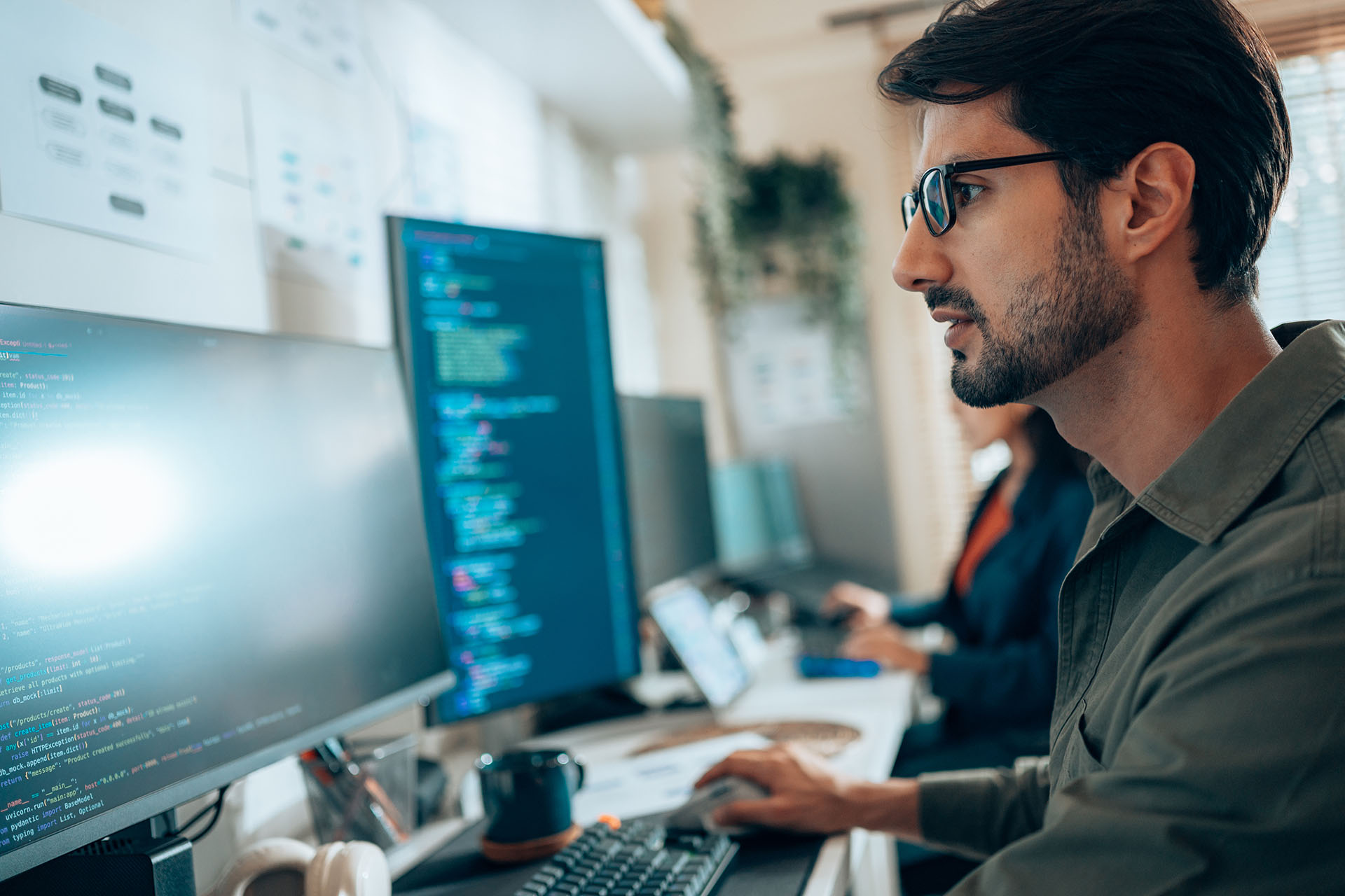 Male software engineer