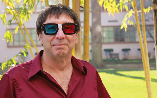 Professor Garcia wearing 3D glasses.