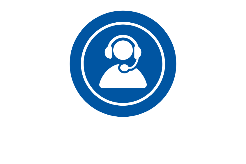 Icon graphic of a customer service help line.