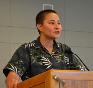 Photo of Bonnie Sugiyama, the Director of the SJSU PRIDE Center.