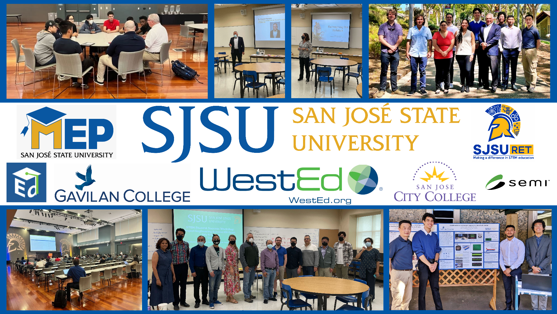 A collage of the activities and partnership of Project Engineering Success.