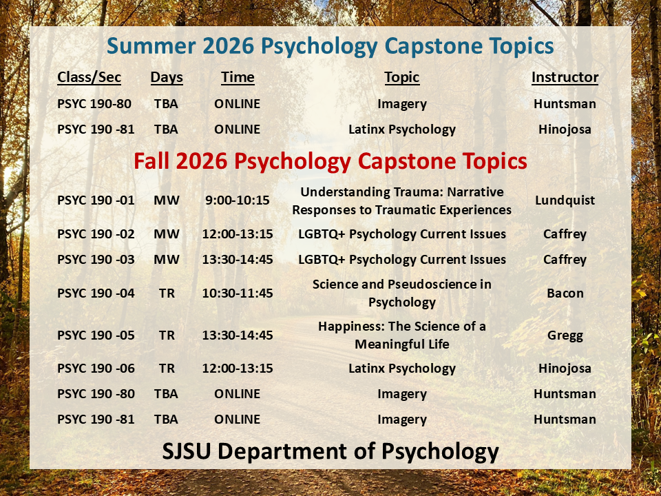 Spring 2026 Capstone Topics