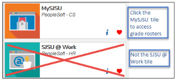 MySJSU, not SJSU at Work screenshot