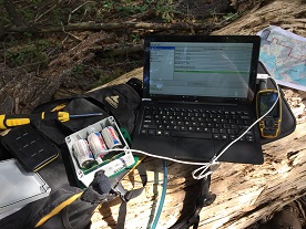 computer being used out in the field