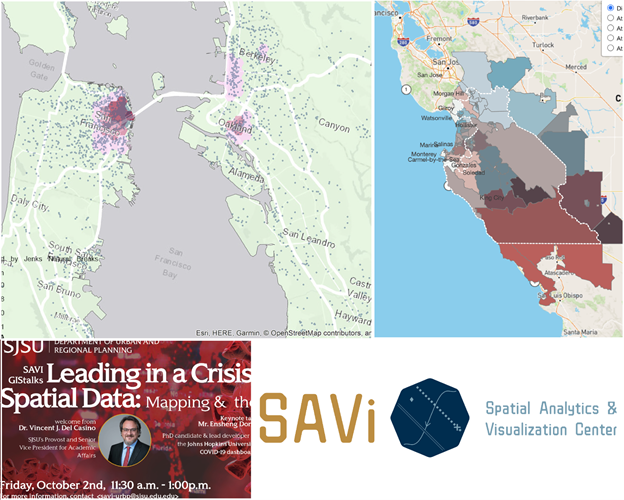 Picture showing different maps and SAVi Logo