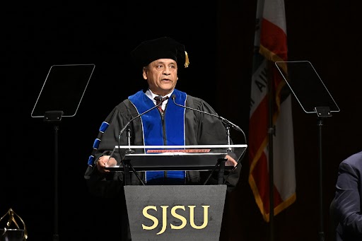 Harish Chander speaking at the 31st President's Investiture