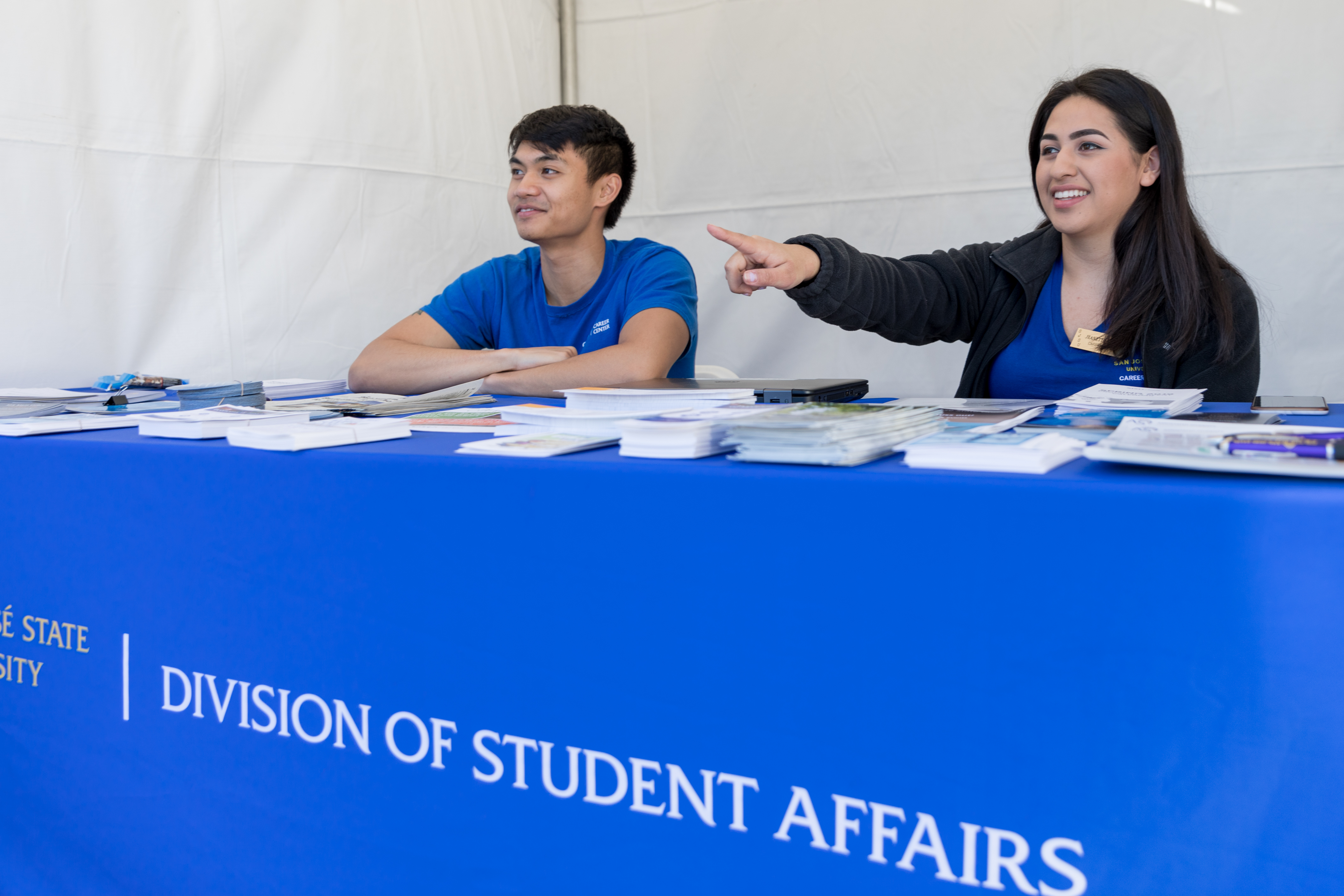 Tabling event with the Division of Student Affairs.