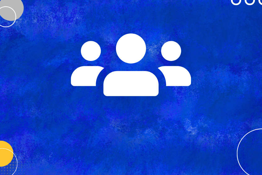Icon graphic of a group of people