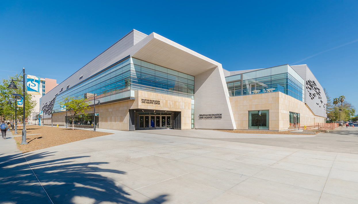 Photo of the Spartan Recreation and Aquatic Center Building.