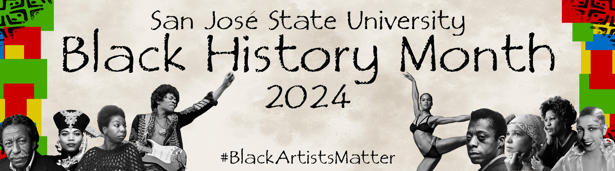 image of 2024 Black History Month Banner. Multiple Colors are shown 
