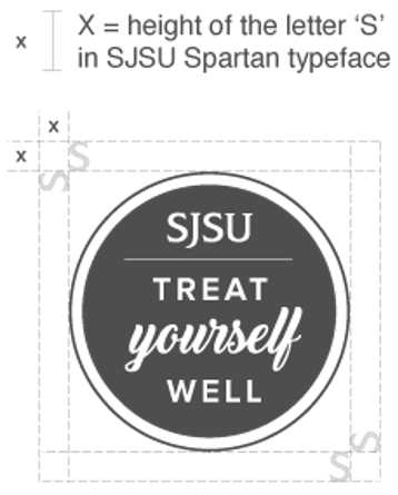 SJSU Treat Yourself Wordmark Clearspace
