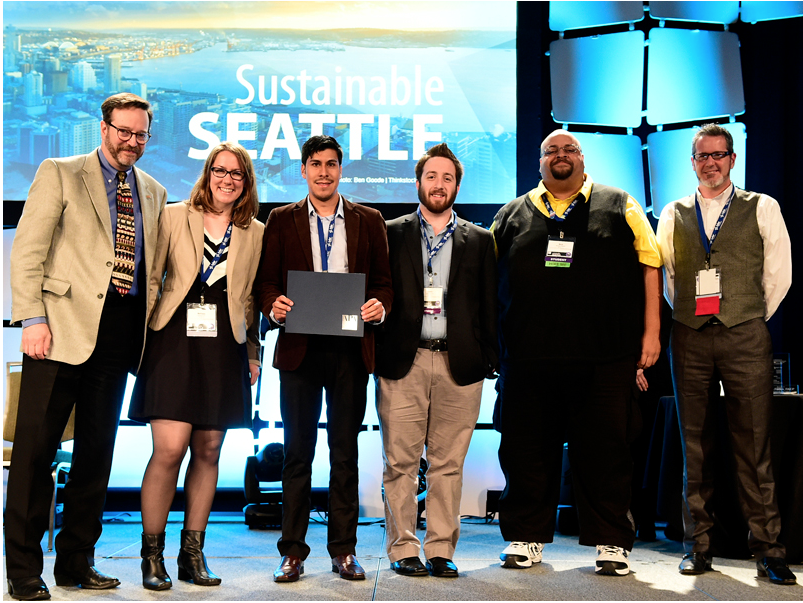 SJSU masters of urban planning students receiving a national award from the American Planning Association