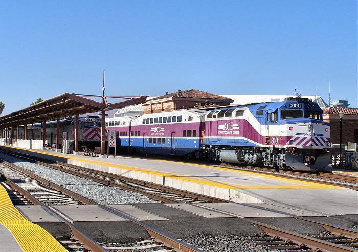 Altamont Corridor Express (ACE) train at San Jose Diridon Station