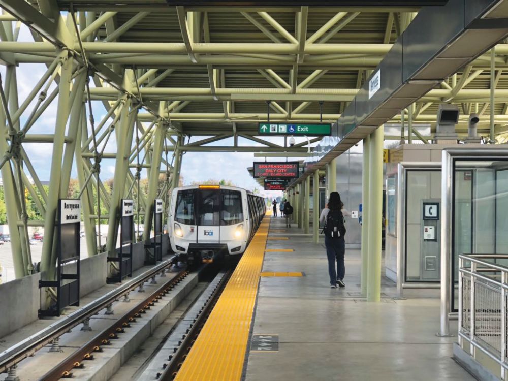 Bay Area Rapid Transit (BART) at Berryessa/North San Jose Station.