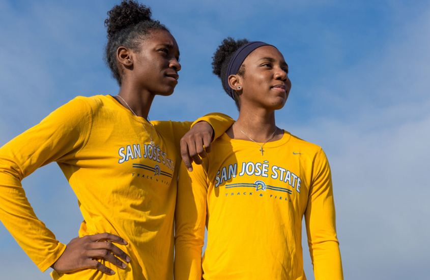 Two Black student athletes.