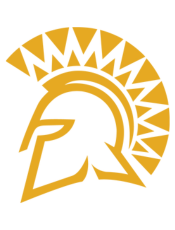 Spartan logo in gold yellow color